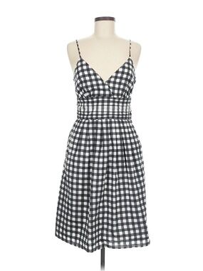 Banana Republic Factory Black and White Gingham Midi Dress